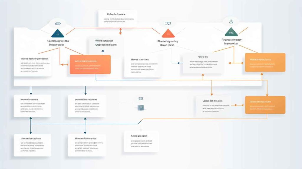 An image depicting a user's flowchart from landing on a website to conversion